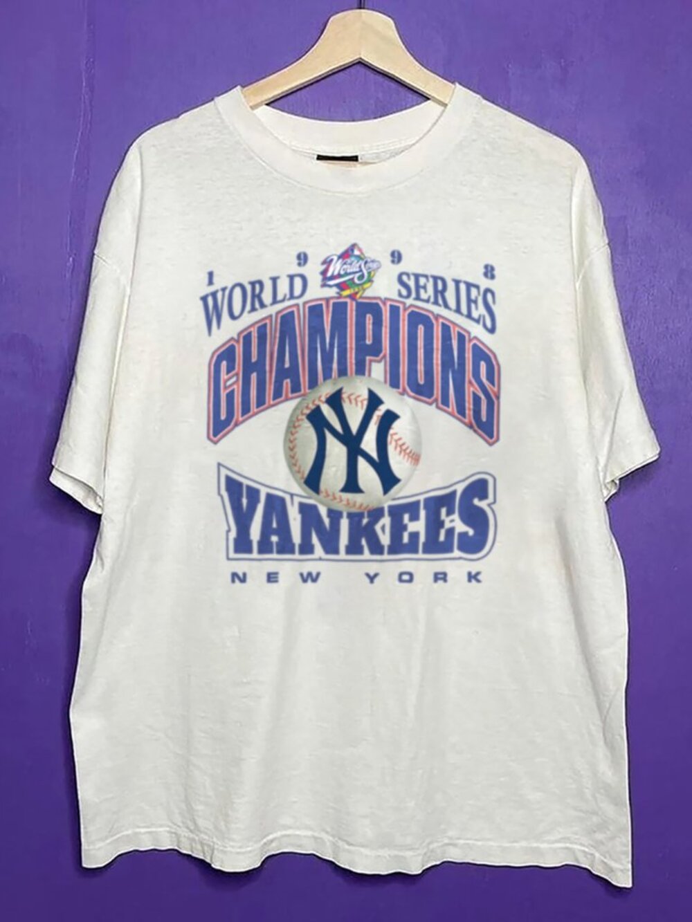 Vintage 1998 New York Yankees Y2K Baseball Shirt, Retro MLB Style Shirt Tee
